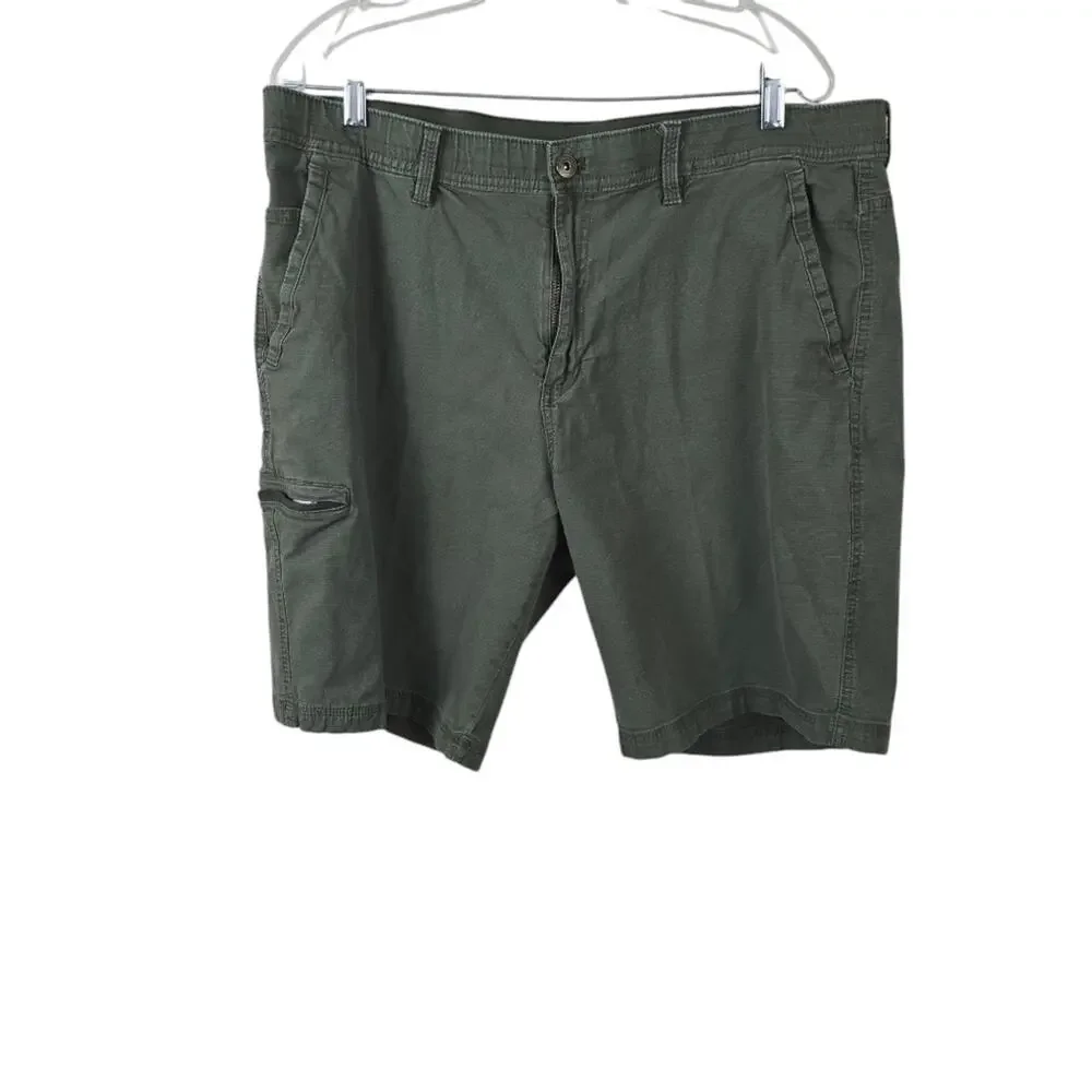 Waterproof Green Cargo Hiking Shorts Mens 38 Gorpcore Trail Utility Stretch